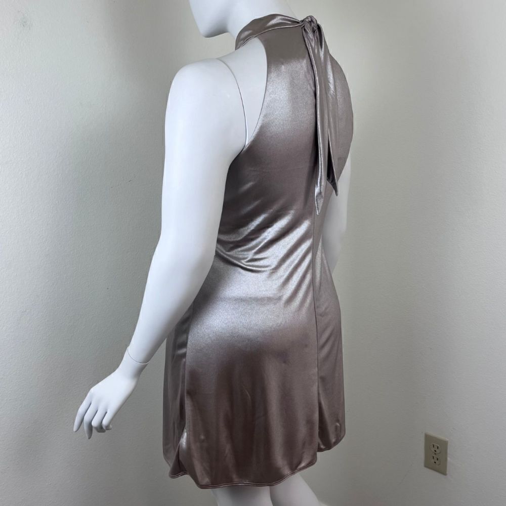Bailey 44 Women Size L Director Cut Gold Matallic Shift Pullover Mini NEW Dress - Picture 14 of 17